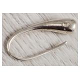 Solid Sterling Silver Tear Drop Hook