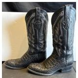 Genuine Cayman Fuscus Alligator Cowboy Boots