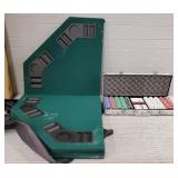Portable Poker Table & Poker Chip Set