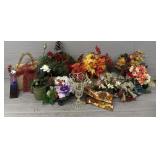 Assortment of Fall Vases & Faux Flowers