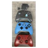 (3) XBox Controllers w/ Extra Replacement Backings