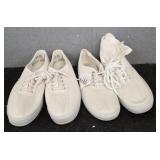 (2) Pairs White Tennis Shoes