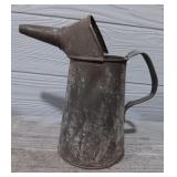 Antique Metal Oil Can Pitcher Funnel Spout