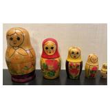 (5)pc Vintage 1976 USSR Russian Nesting Dolls