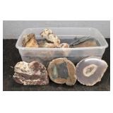 15lbs Assortment of Jade, Obsidian & Agates