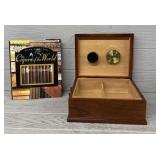 The Bombay Co. Wooden Cigar Humidor & Book
