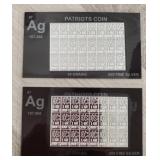Patriots 48 Grain .999 Silver Survival Cards
