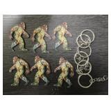(6) Bigfoot Keychains