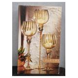 Charisma Luster Amber Candlestick Holders