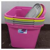 (5) Totes With Lids #1