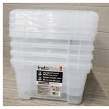 (4) 13-Quart Snap Tight Totes w/ Lids #1