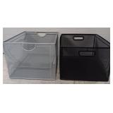 (2) Metal File Bins