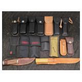 (16) Assorted Knives w/ Sheaths