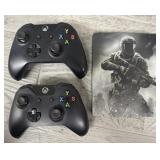 (2) XBox One Controllers & Call of Duty Game