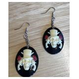 Guns & Roses Cameo Style Earrings