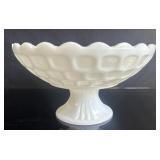 VTG 50ï¿½s Milk Glass Pedestal Compote Fruit Bowl