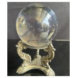 Crystal Ball on Godinger Silverplate Stand