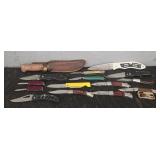 Assortment of Various Pocket Knives