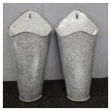(2) Galvanized Wall Hangers