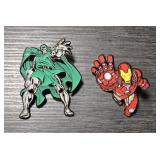 Marvel Dr. Doom & Iron Man Pins