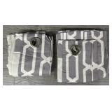(2) Geometric Shower Curtain Panels