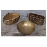 Variety of Vintage Brass Decor Items