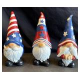 (3) USA Patriotic Resin Gnomes