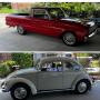 Classic autos!  '63 Ford Ranchero, '69 Volkswagon Beetle, 4 post lift