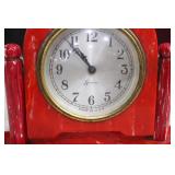 red bakelite clock >>