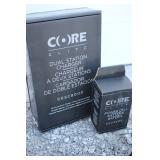 charger and 2 batteries