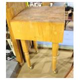 butcher block on casters >