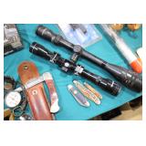 scopes, knives