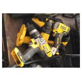 assorted DeWalt drills
