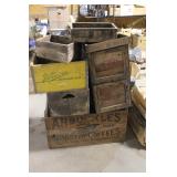 assorted wood crates