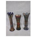 carnival glass vases