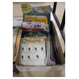 boxes of partially full lure cards>