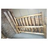 Amish Built Pine Log King Bed Frame>