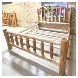 Amish Built Pine Log Bed>