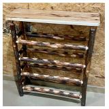 Amish Made Hickory Wine Rack;