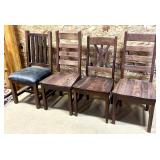 Amish Made Walnut Dining Chairs;
