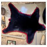 Double Felted Black Bear Rug;