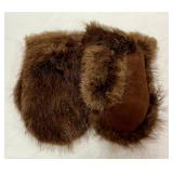 Vintage Fur Mittens;