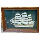 3d Framed Tall Ship;