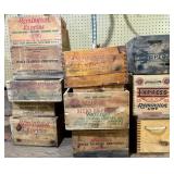 Assortment of Wooden Ammunition Crates;