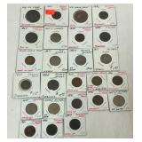 30. Worn Early U.S. Coins;