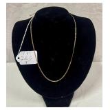 14kt 2.6g 18"  Gold Necklace;