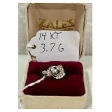 14kt 3.7g White Gold Ring;