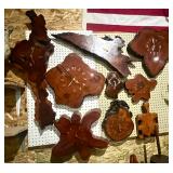Assorted Wood Slab Clocks;