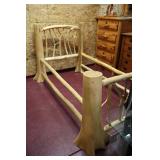 Peeled Stump Log Single Bed