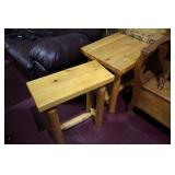 Pine Log Accent Tables